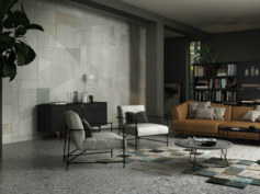 ESTETICA AD ALTA TECNOLOGIA PER L’INTERIOR DECORATION. LA CAPACITÀ INNOVATIVA DI COTTO D’ESTE REINTERPRETA LA CARTA DA PARATI IN CERAMICA ULTRASOTTILE.