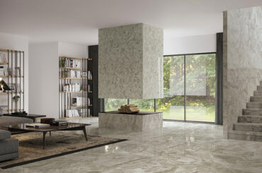 Nuova collezione KAMU di FAP ceramiche: un meraviglioso camouflage effetto marmo emerge dalle superfici lucide in gres porcellanato